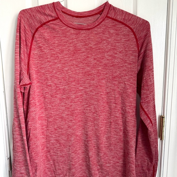 Lululemon Men's Red Athletic Long Sleeve Shirt - Picture 2 of 9